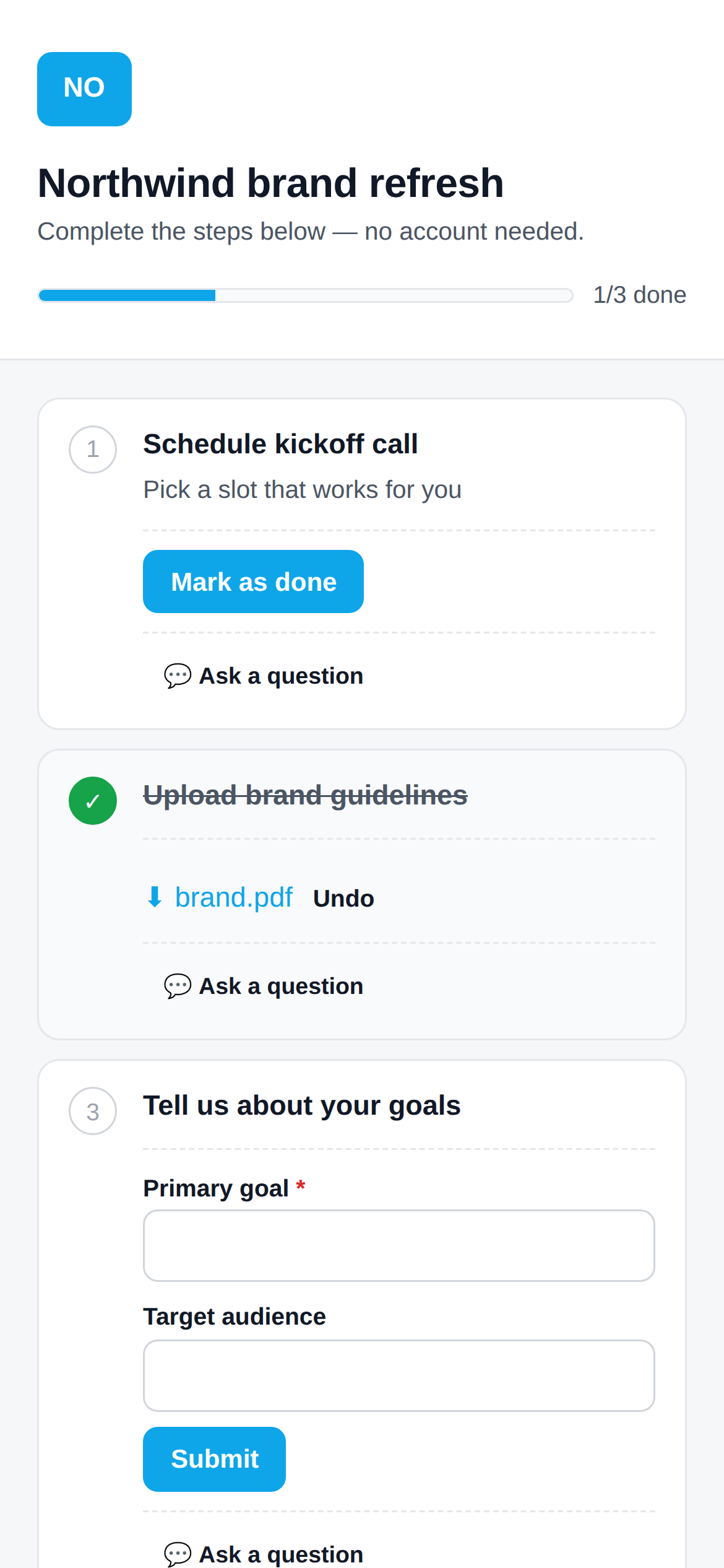 Client portal on mobile